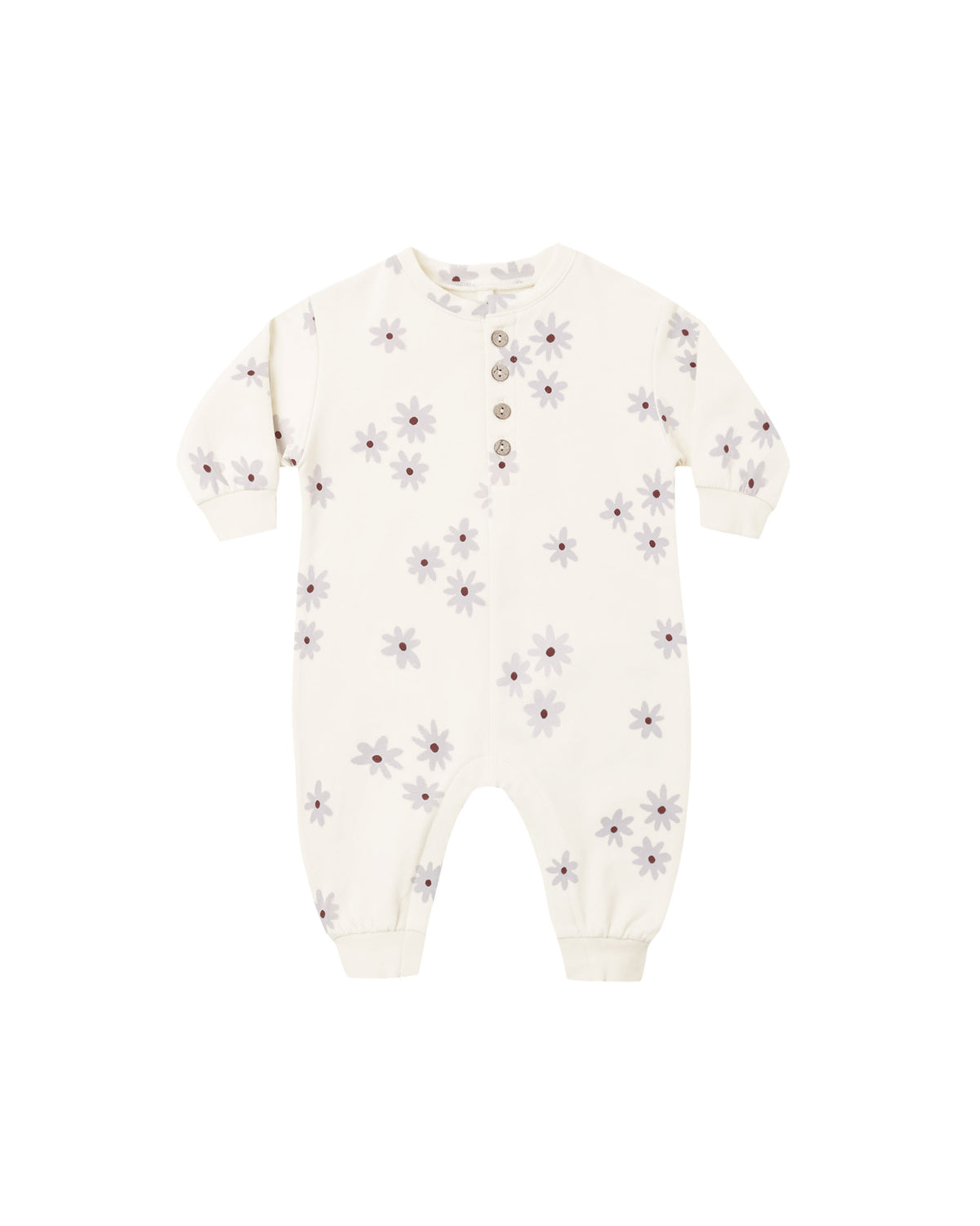 Blue Daisy Relaxed Fleece Jumpsuit