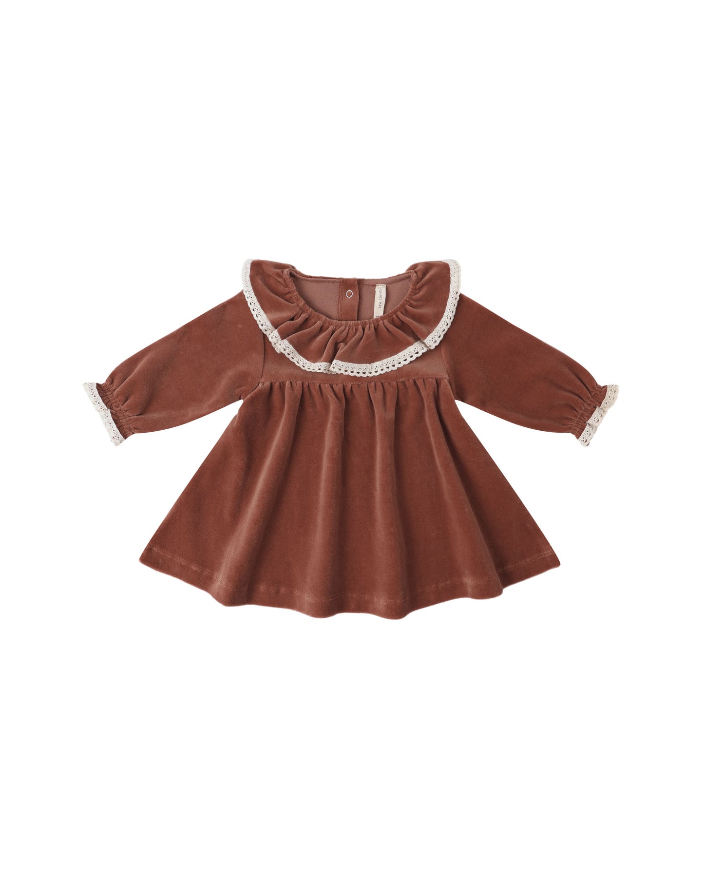 Cranberry Velour Baby Dress