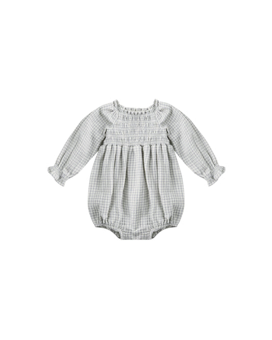 Blue Gingham Eden Romper