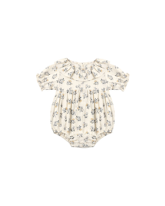 French Floral Collared Romper