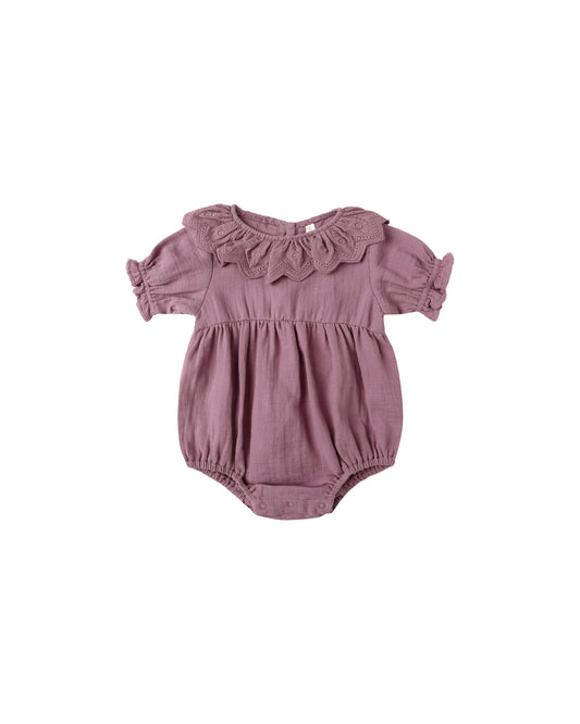 Mulberry Collared Romper