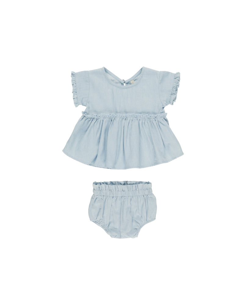 Quincy Mae - Chambray Juniper Set