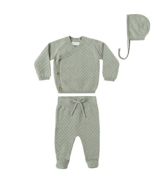 Fern Knit Wrap Top + Pant Set