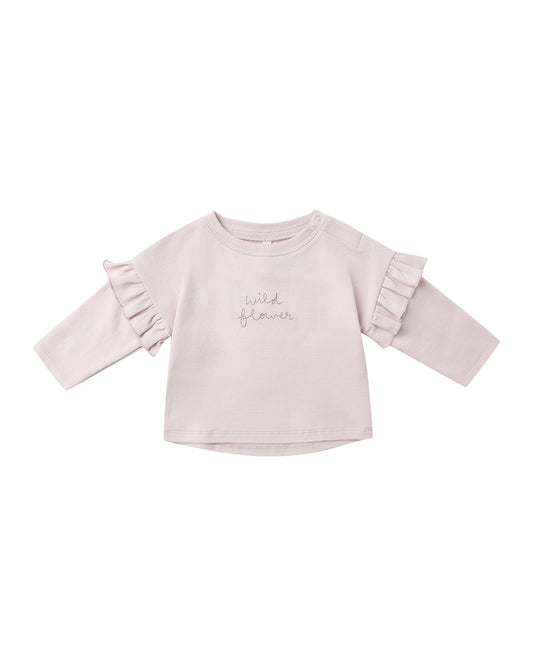 Wild Flower Ruffle Long Sleeve Tee
