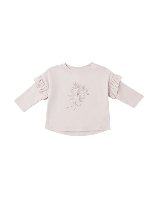 Fleur Ruffle Long Sleeve Tee