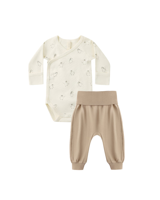 Penguins Side Snap Bodysuit Set