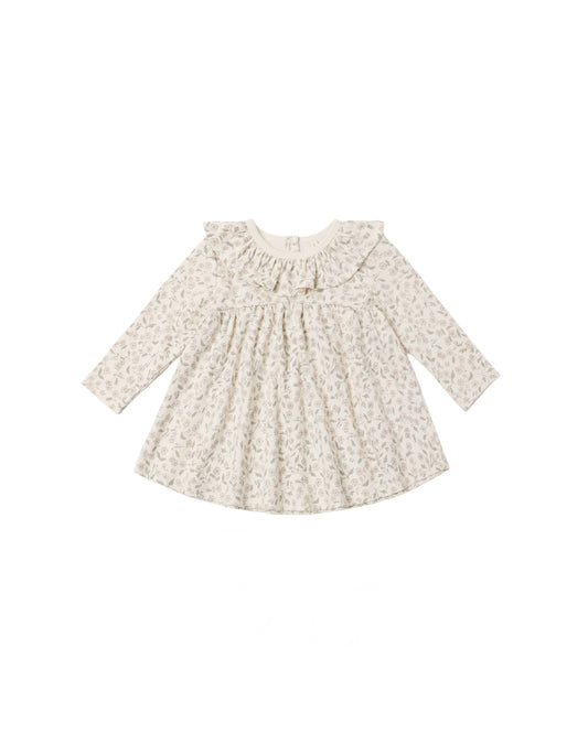 Floret Ruffle Collar Jersey Dress