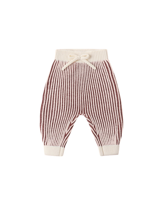 Black Cherry Stripe Chunky Knit Pant