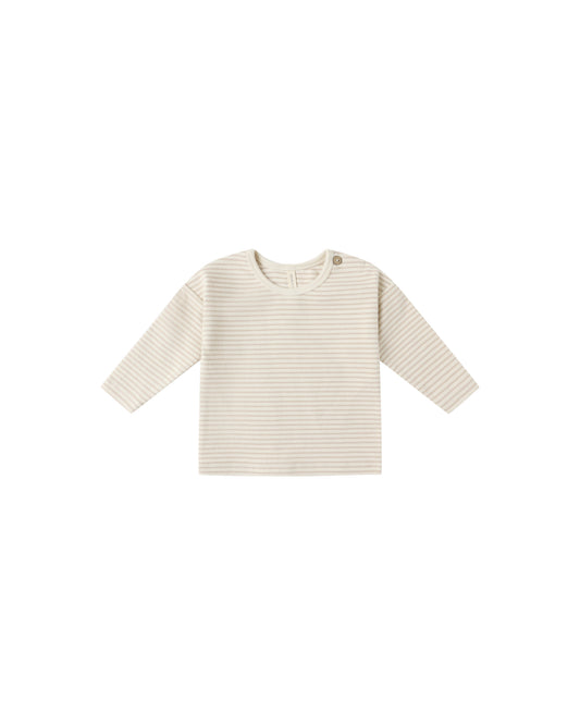 Oat Micro Stripe Long Sleeve Tee