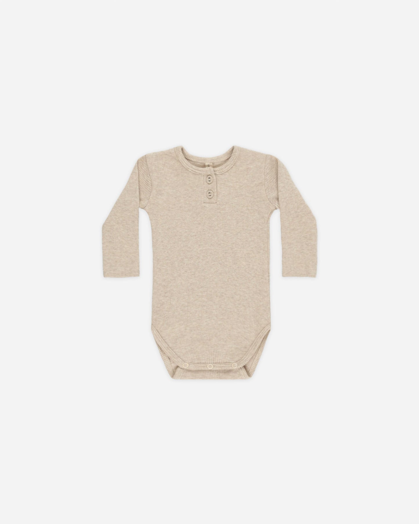 Taupe Ribbed Long Sleeve Onesie