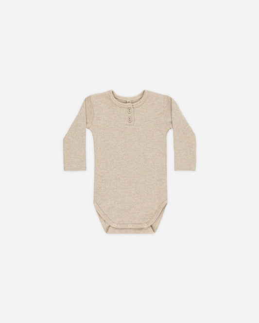 Taupe Ribbed Long Sleeve Onesie