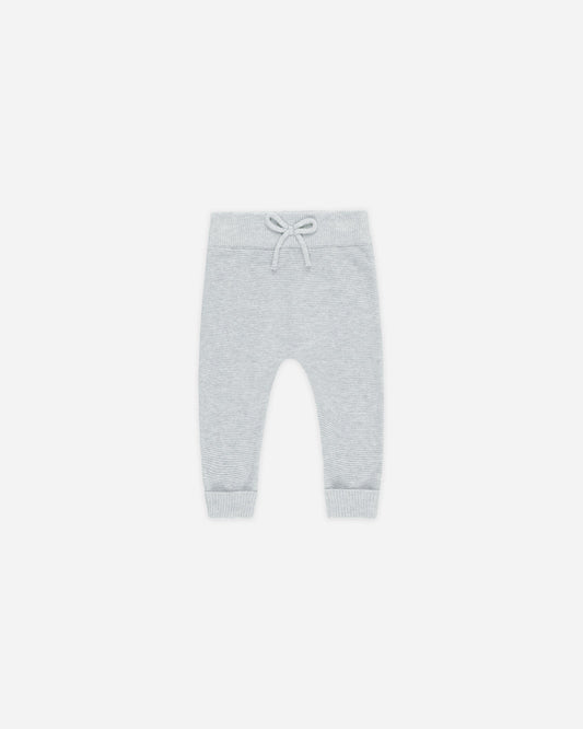 Heathered Dusty Blue Knit Pant