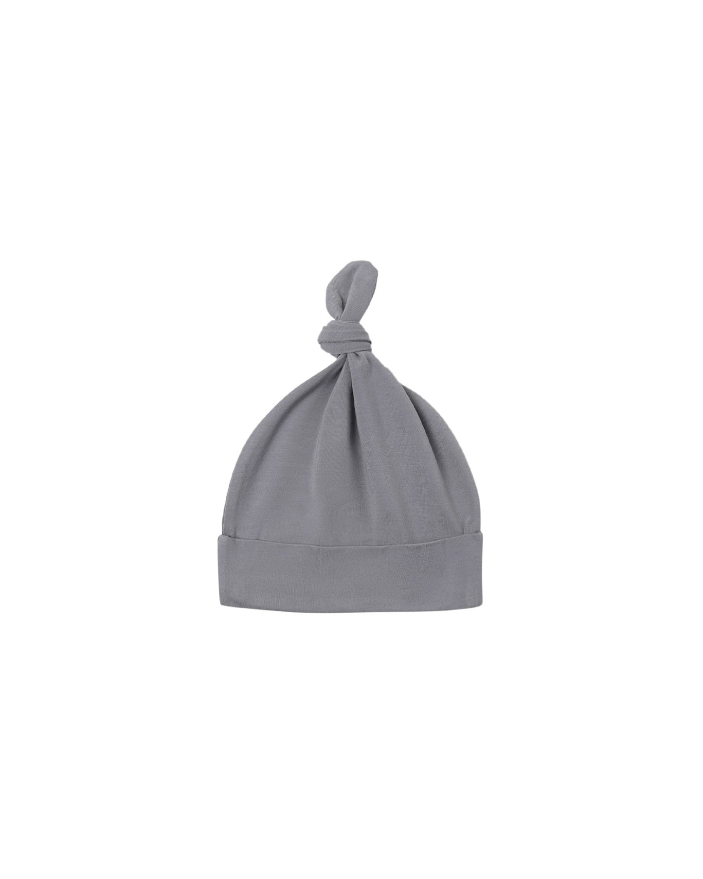 Slate Knotted Baby Hat