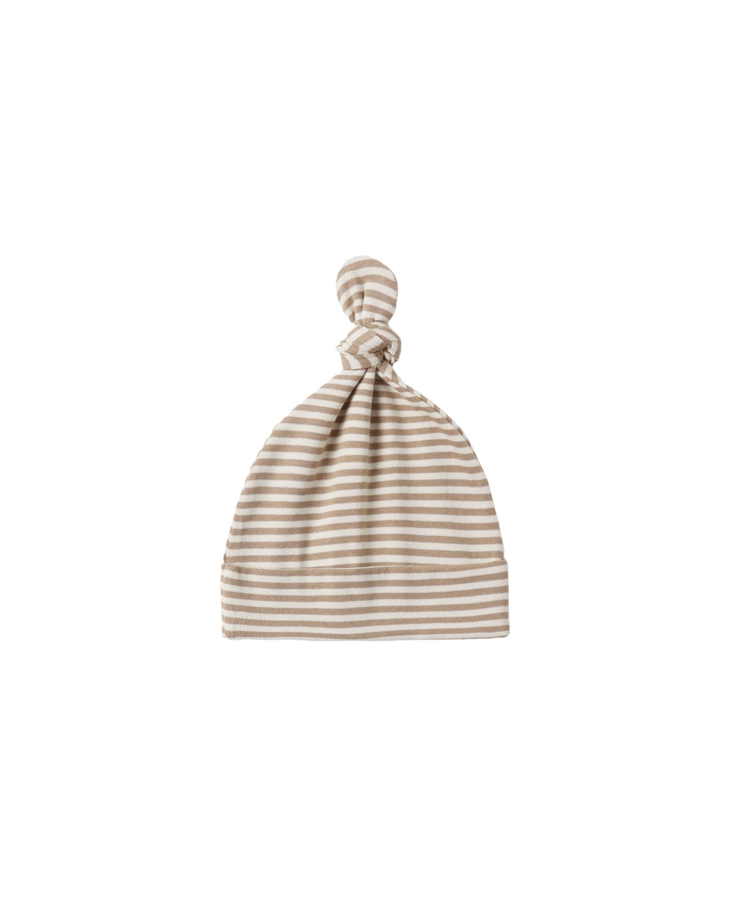 Almond Stripe Knotted Baby Hat