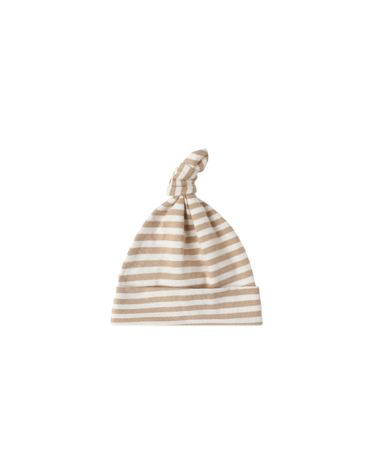 Gold Stripe Knotted Baby Hat