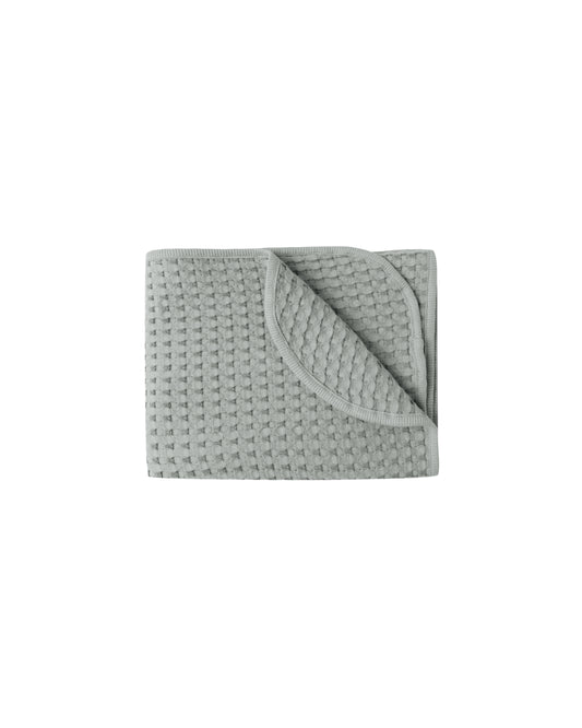 Steel Blue Waffle Baby Blanket