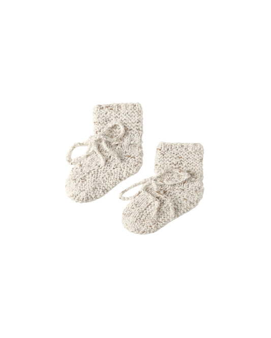 Natural Confetti Knit Booties