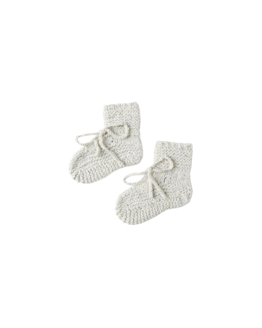 Heathered Blue Knit Booties