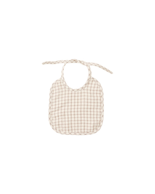 Cedar Check Woven Tie Bib