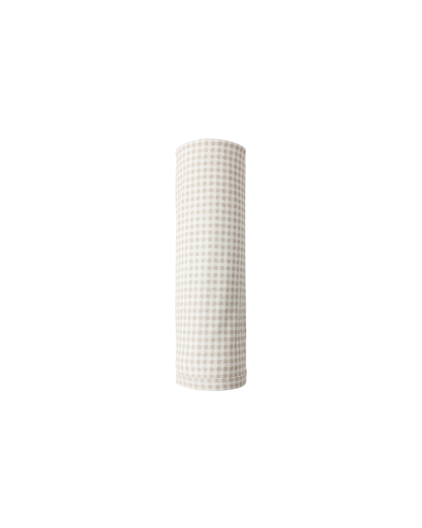 Ivory oat gingham bamboo swaddle blanket by Quincy Mae, soft and breathable fabric for newborns and babies.
