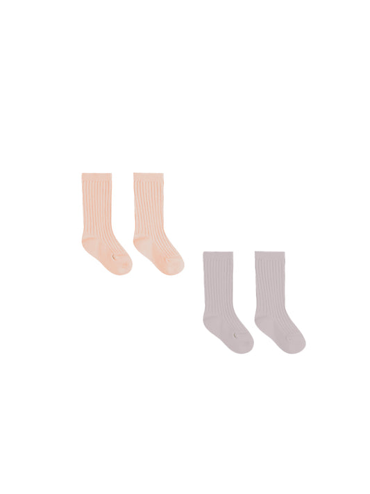 Quincy Mae - Melon & Lavender Sock Set