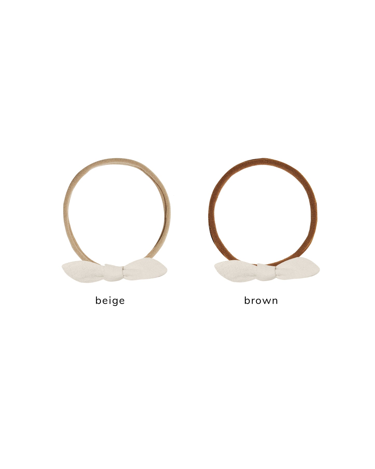 Natural Little Knot Headband by Quincy Mae, soft fabric headband with a small knot detail, in a neutral natural color.
