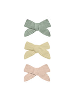 Quincy Mae - Sage, Yellow & Melon Bow Set