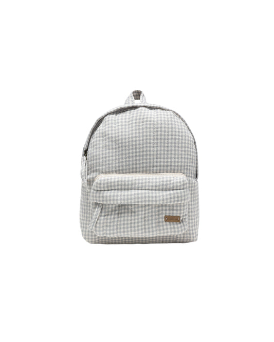 Blue Gingham Mini Backpack