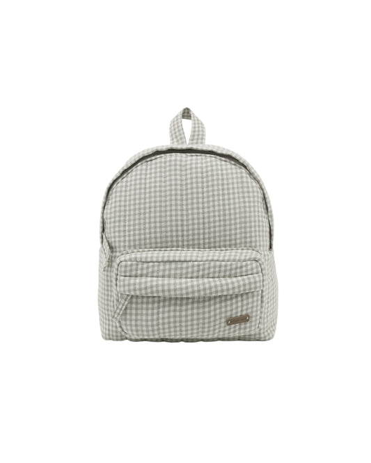 Sage Gingham Mini Backpack