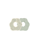 Quincy Mae - Green Garden & Sage Flower Bib Set