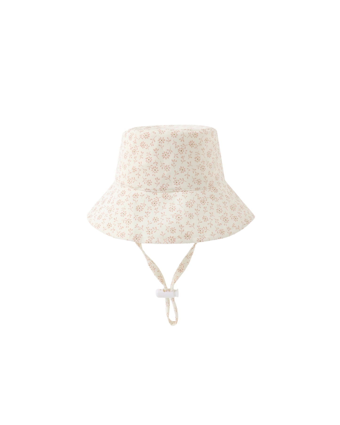 Ivory Ditsy Bucket Hat by Quincy Mae featuring a lightweight fabric and charming floral pattern, perfect for sun protection.
