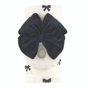 Stephan Baby - Swaddle with Plush Rattle - Bows