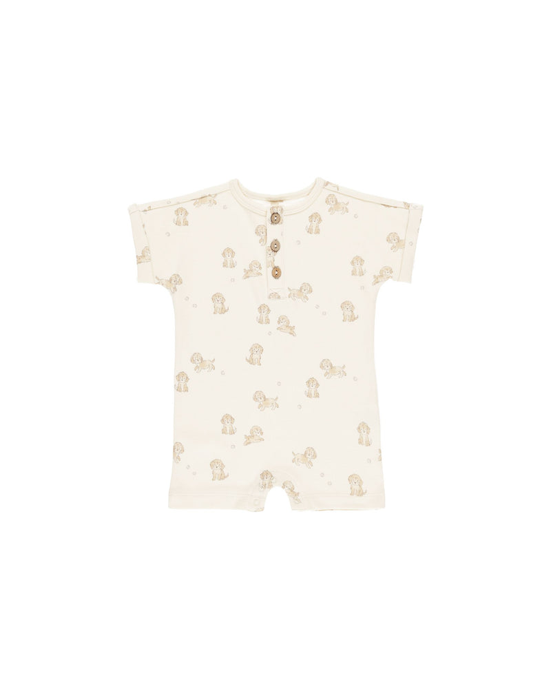 Quincy Mae - Puppies Short Sleeve One Piece