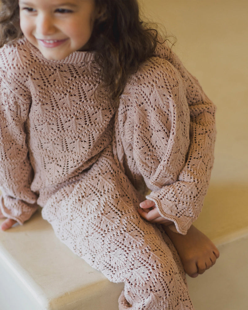 Rylee & Cru - Rose Crochet Knit Pullover