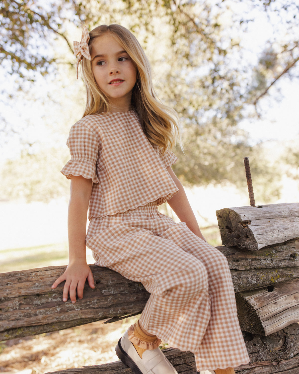 Fawn Gingham Bow