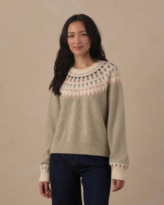 Women's Sage Fair Isle Sweater