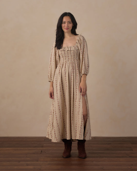 Women's Floral Stripe Magnolia Dress