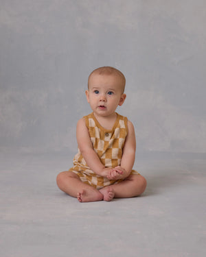 Rylee & Cru - Marigold Check Baby Tank Set