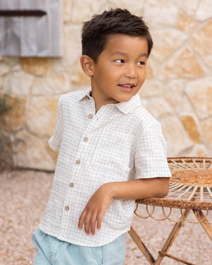 Rylee & Cru - Grid Collared SS Shirt