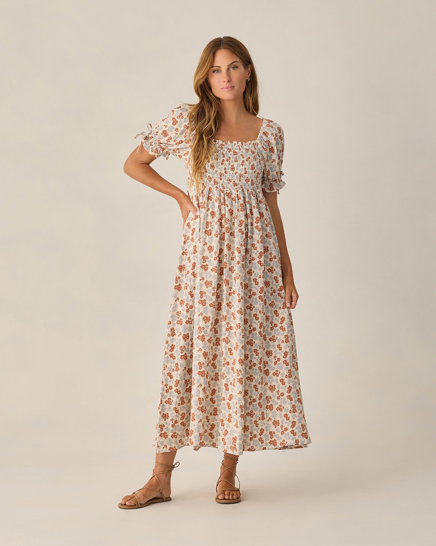 Women's Americana Floral Dallas Dress by Rylee & Cru featuring a colorful floral pattern, sleeveless design, and relaxed fit.