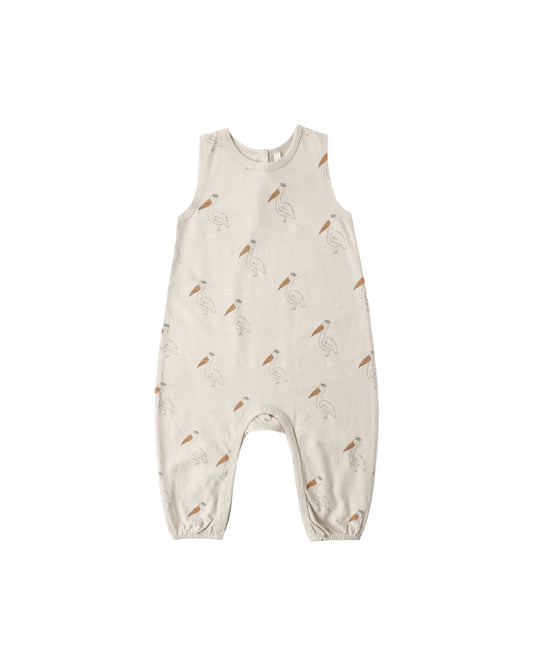 Rylee & Cru Pelican Mills Jumpsuit featuring a soft pebble color and a stylish front design for kids.