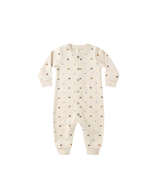 Hearts Button Down Jumpsuit