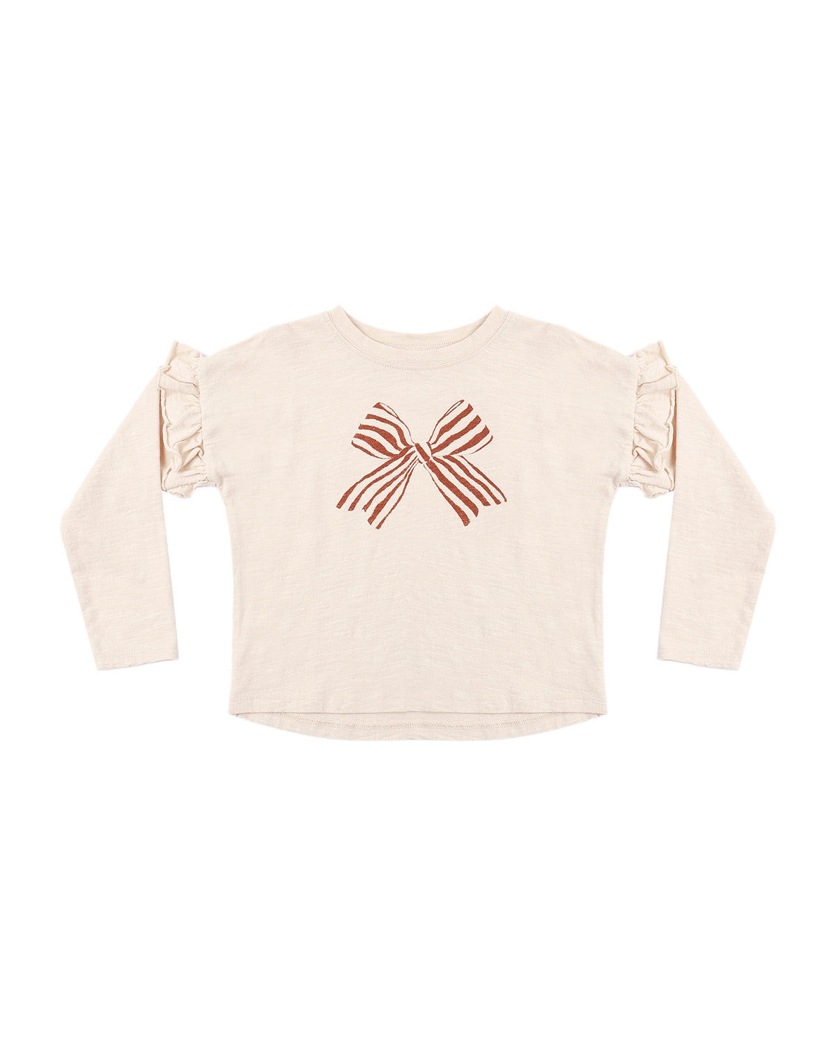 Bow Ruffle Long Sleeve Tee
