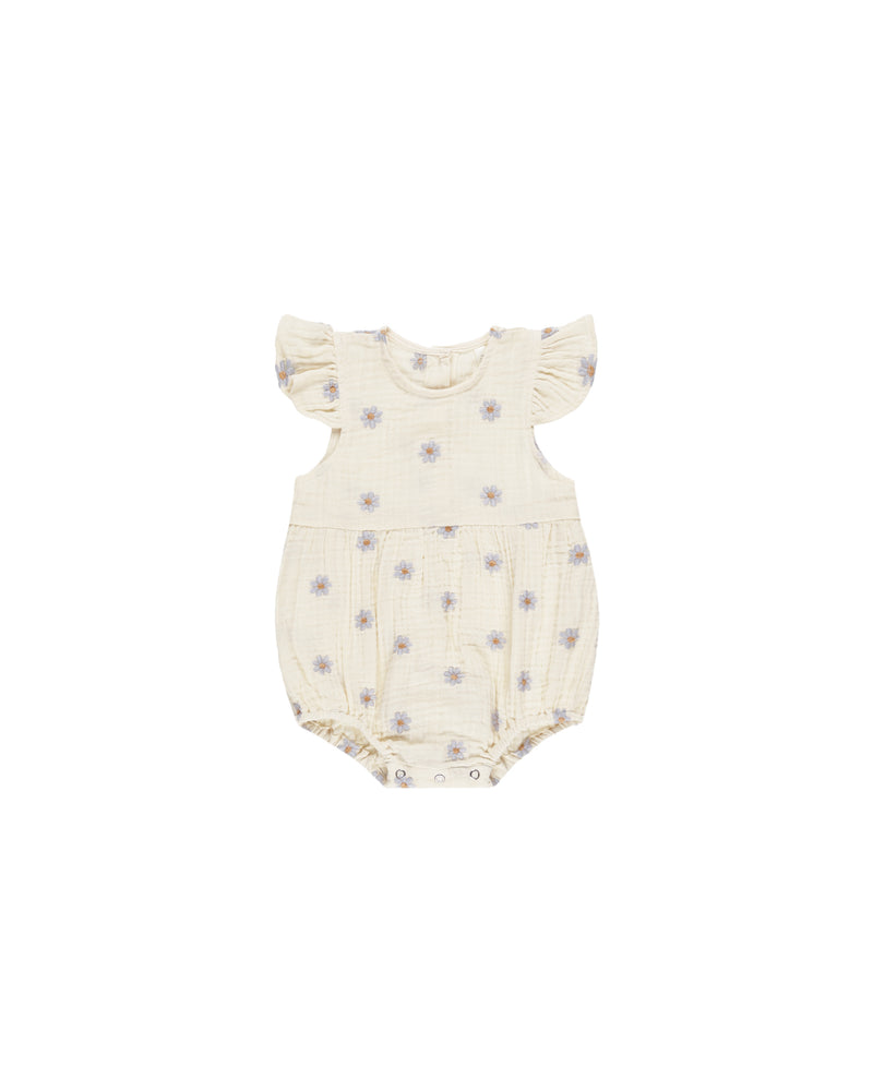 Rylee & Cru - Amelia Romper || Blue Daisies