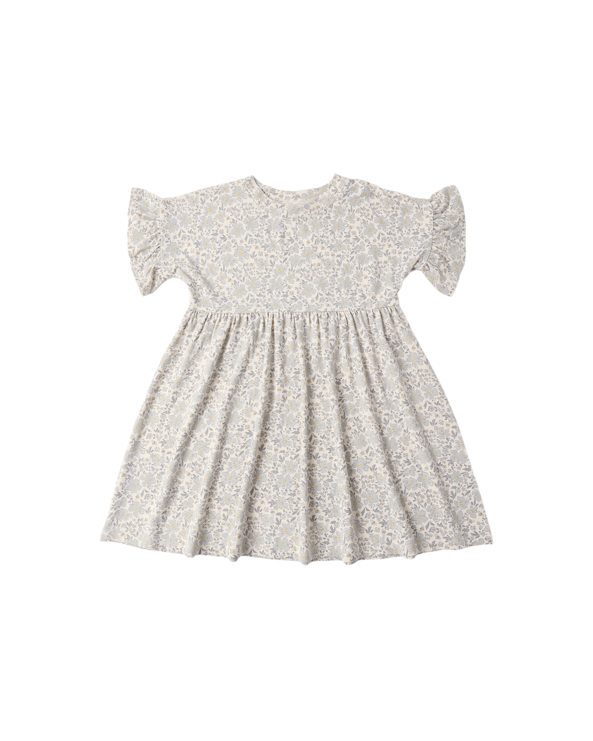 Blue Meadow Babydoll Dress by Rylee & Cru featuring a soft, flowy design with floral patterns and delicate straps