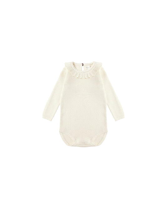 Rylee & Cru - Natural Ruffle Collar Bodysuit