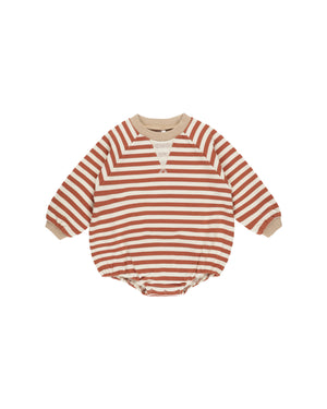 Rylee & Cru - Crewneck Romper || Poppy Stripe