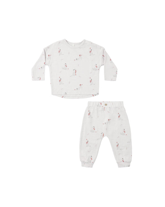 Dalmatian Long Sleeve Tee + Pant Set