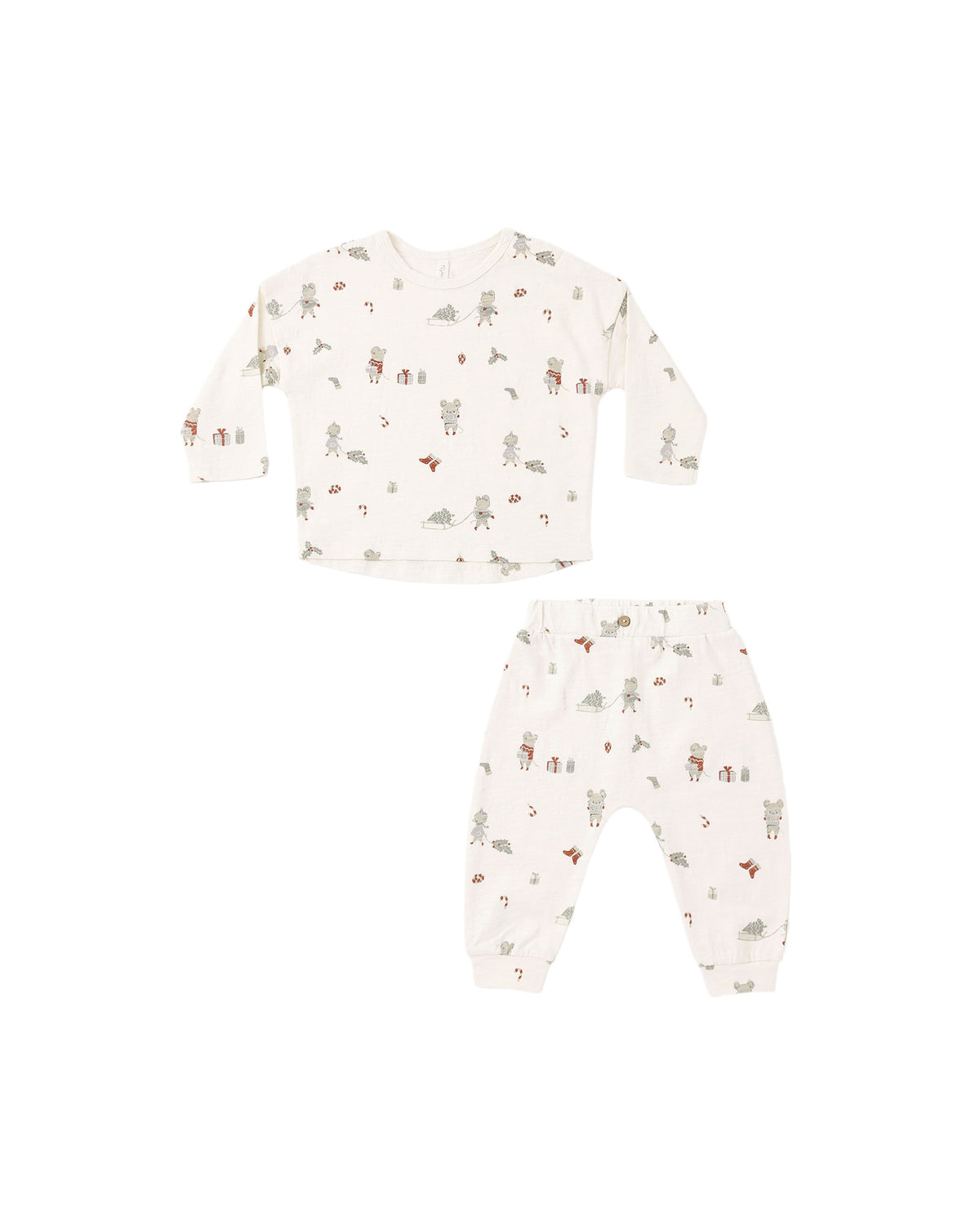 Holiday Mouse Long Sleeve Tee + Pant Set