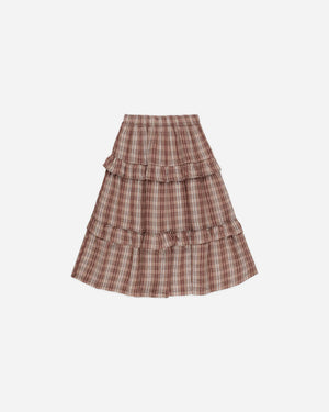 Rylee & Cru - Ruffled Midi Skirt || Autumn Plaid